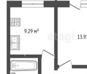 1-комн, 33кв м, этаж 3/10 Лямбирское шоссе, 7А