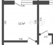1-комн, 34кв м, этаж 10/10 ул Т.Бибиной, 7/2