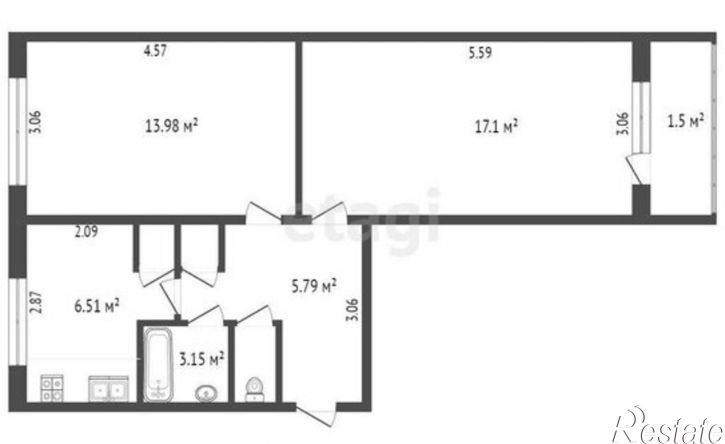 2-комн квартира Саранск, улица Косарева, 31