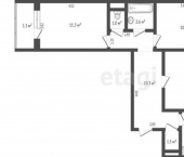 3-комн, 63кв м, этаж 6/10 Саранск, улица Воинова, 36