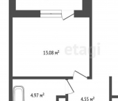 1-комн, 44кв м, этаж 4/14 Саранск, улица Юрия Святкина, 14
