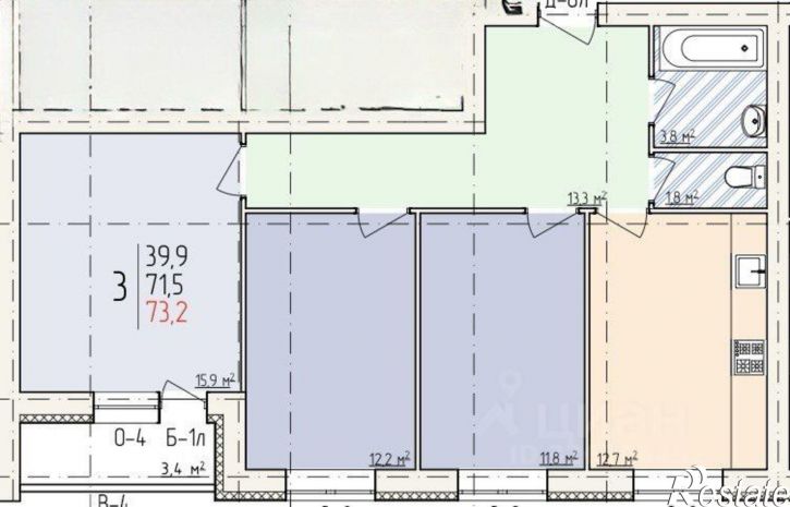 3-комн квартира Саранск