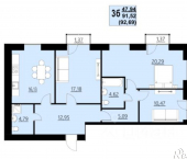 3-комн, 91 кв м, этаж 2/12 Саранск, Советская улица